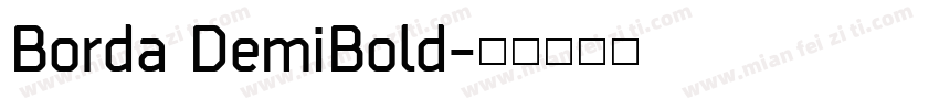 Borda DemiBold字体转换